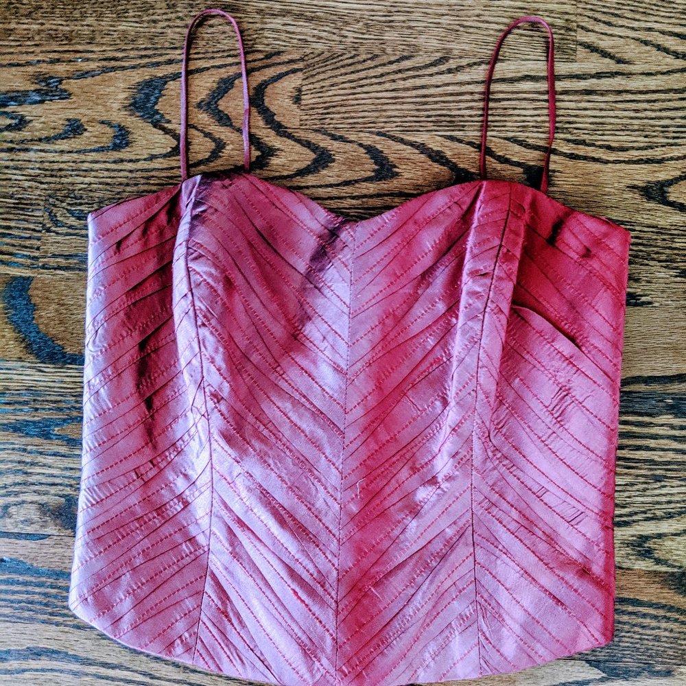 Flores & Flores 100% Silk Zip Top Size 4
